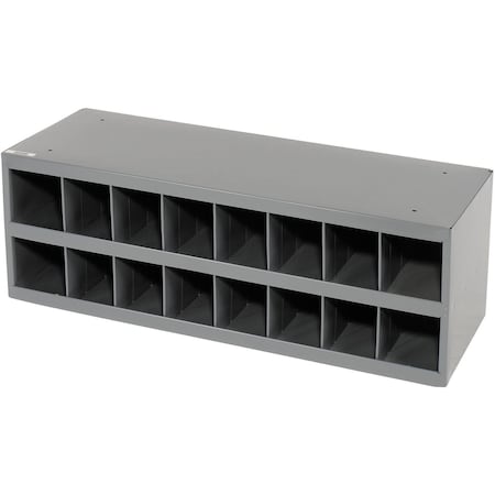 Durham Mfg Steel Storage Parts Bin Cabinet, Open Front, 33-3/4x11-1/2x11-1/2, 16 Compartments 353-95